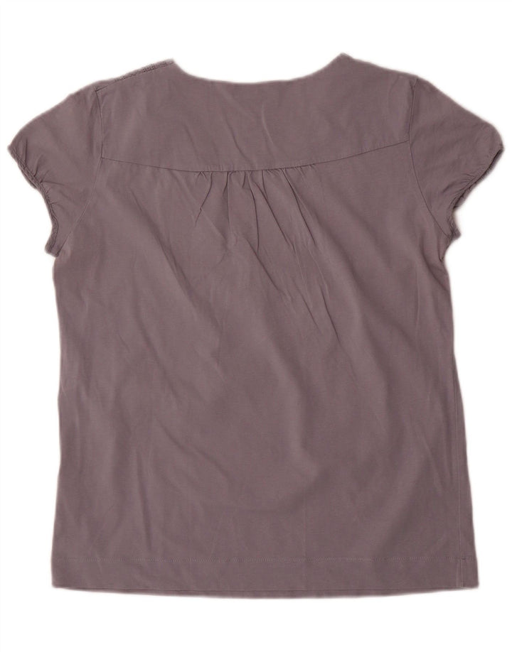 Blusa feminina MASSIMO DUTTI UK 14 grande algodão cinza
