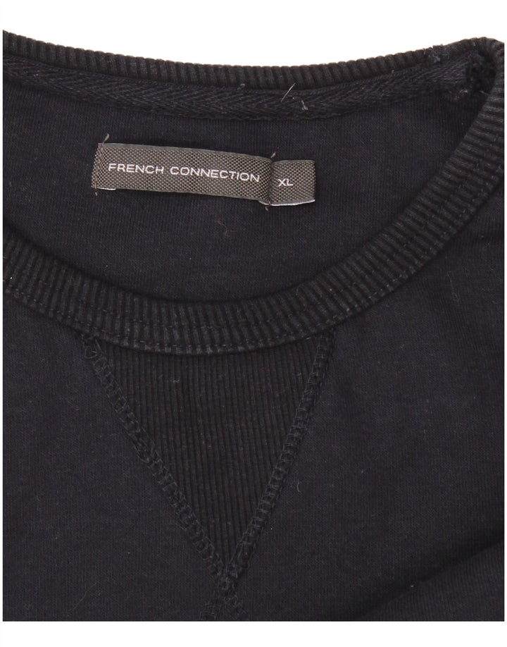 FRENCH CONNECTION Moletom masculino Jumper XL azul marinho algodão clássico