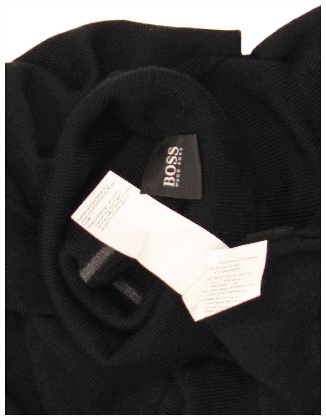 Suéter masculino Hugo Boss com gola redonda 2XL lã preta