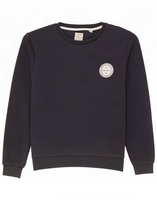 Jack Wills Mens Sweatshirt Jumper Large Navy Blue Cotton