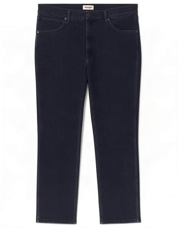 Wrangler Mens Greensboro Straight Jeans W40 L32 Azul Marinho Algodão