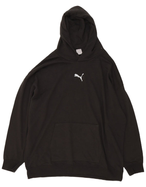 Puma Mens Hoodie Jumper 2XL Algodão Preto