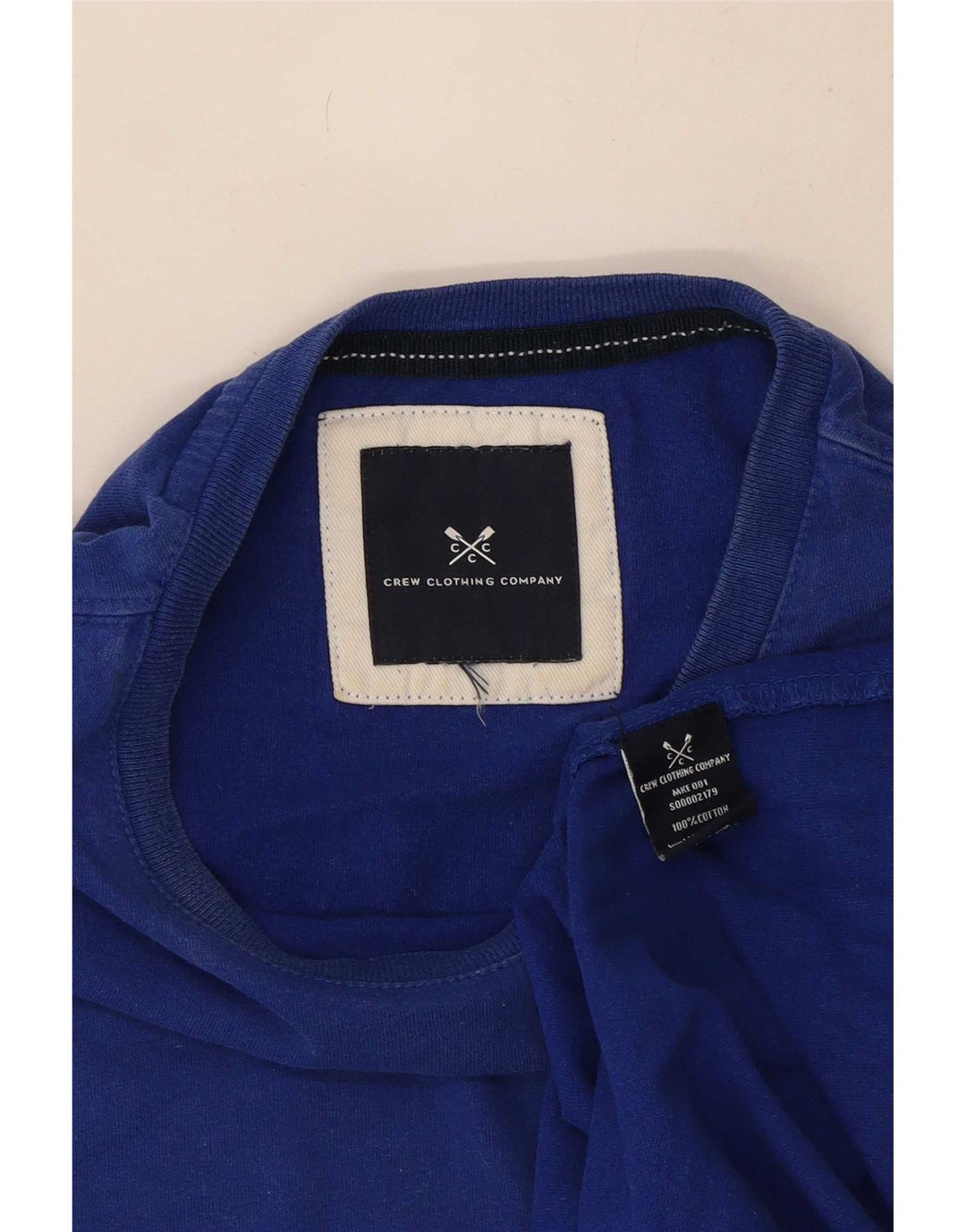 Camiseta masculina Crew Clothing azul médio