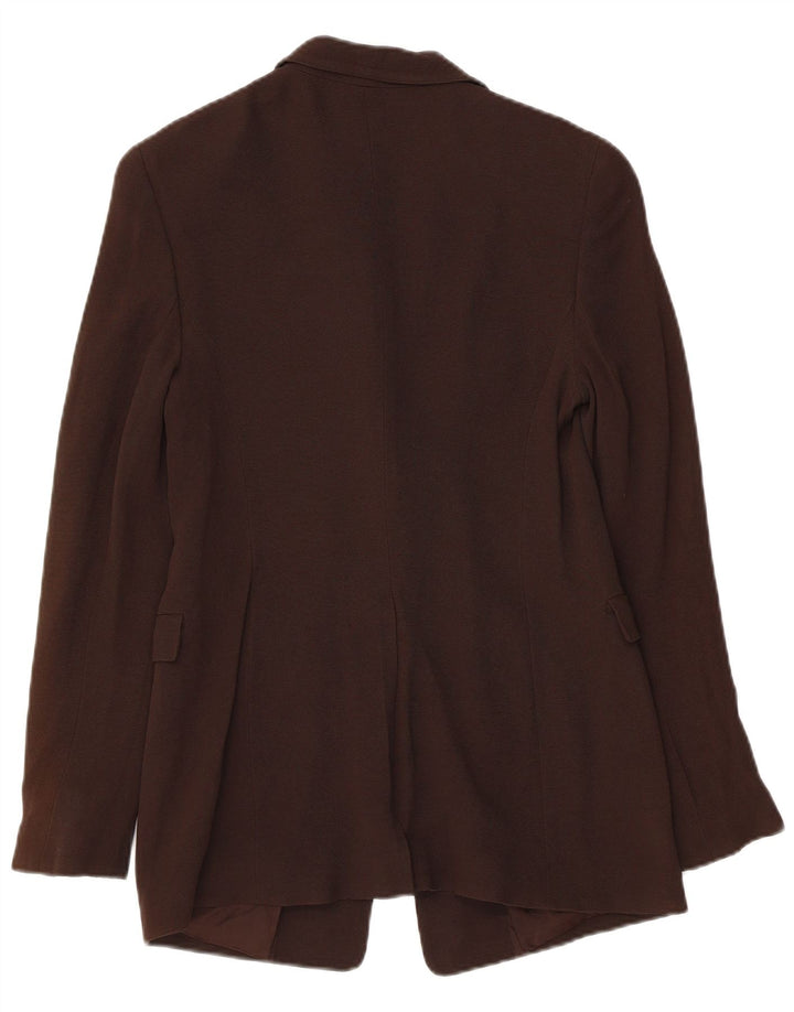 Jaqueta Blazer Feminina Episode 1 Botão Reino Unido 8 Pequena Viscose Marrom