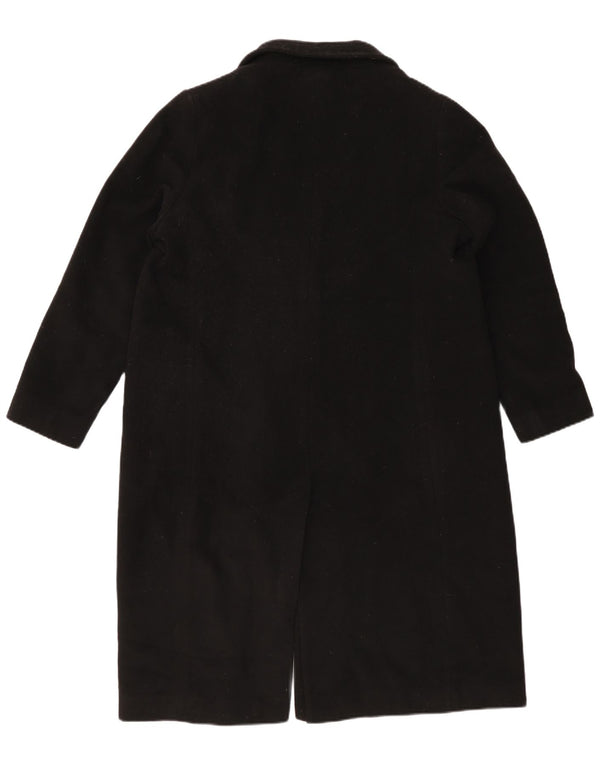 Casaco feminino Marks & Spencer com peito duplo Reino Unido 18 XL lã preta