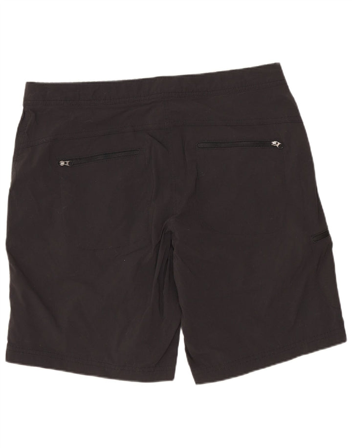 Shorts cargo feminino L.L.BEAN US 8 médio W32 nylon preto