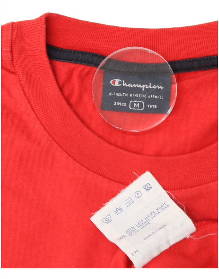 CHAMPION Mens Colete Top Médio Algodão Vermelho