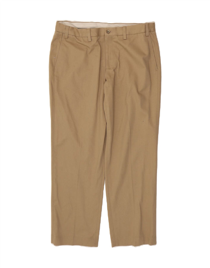 EDDIE BAUER Mens Straight Chino Trousers W36 L32 Beige Cotton Vintage Eddie Bauer and Second-Hand Eddie Bauer from Messina Hembry 