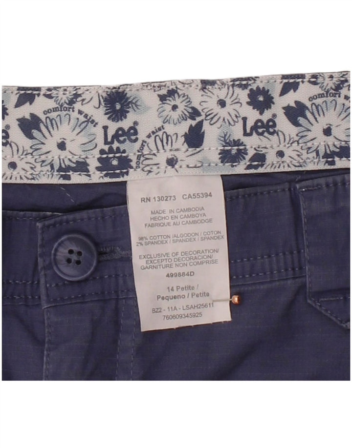 Bermuda masculina cargo LEE US 14 XL W36 algodão listrado azul