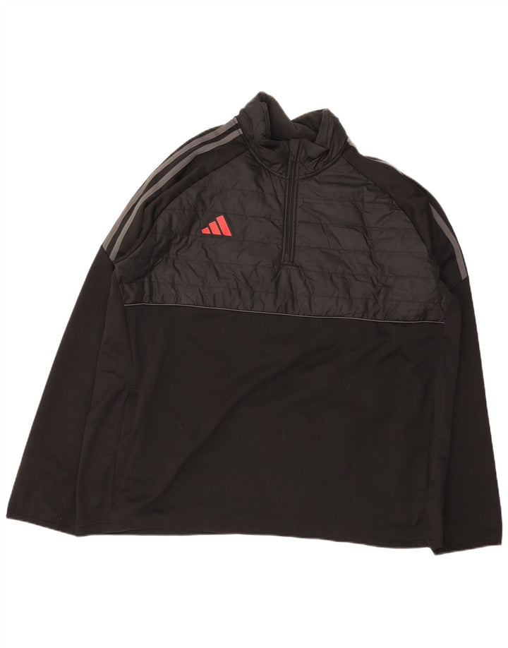 Adidas masculino Aeroready pulôver agasalho jaqueta superior 2XL poliéster preto