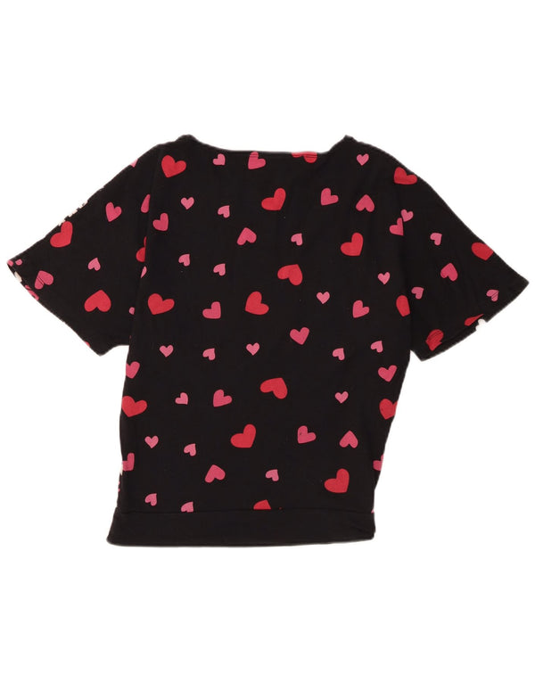 Desigual Camiseta Gráfica Menina 13-14 Anos Preto Coração