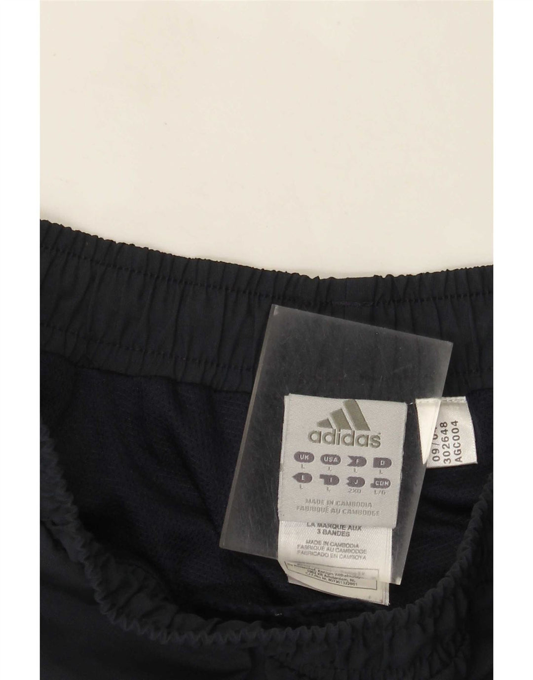 Calça de treino masculina Adidas Joggers grande poliéster listrado azul marinho