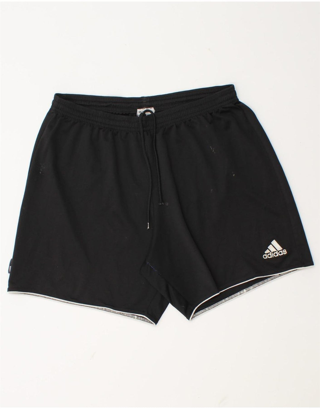 Shorts esportivos masculinos Adidas grande poliéster preto