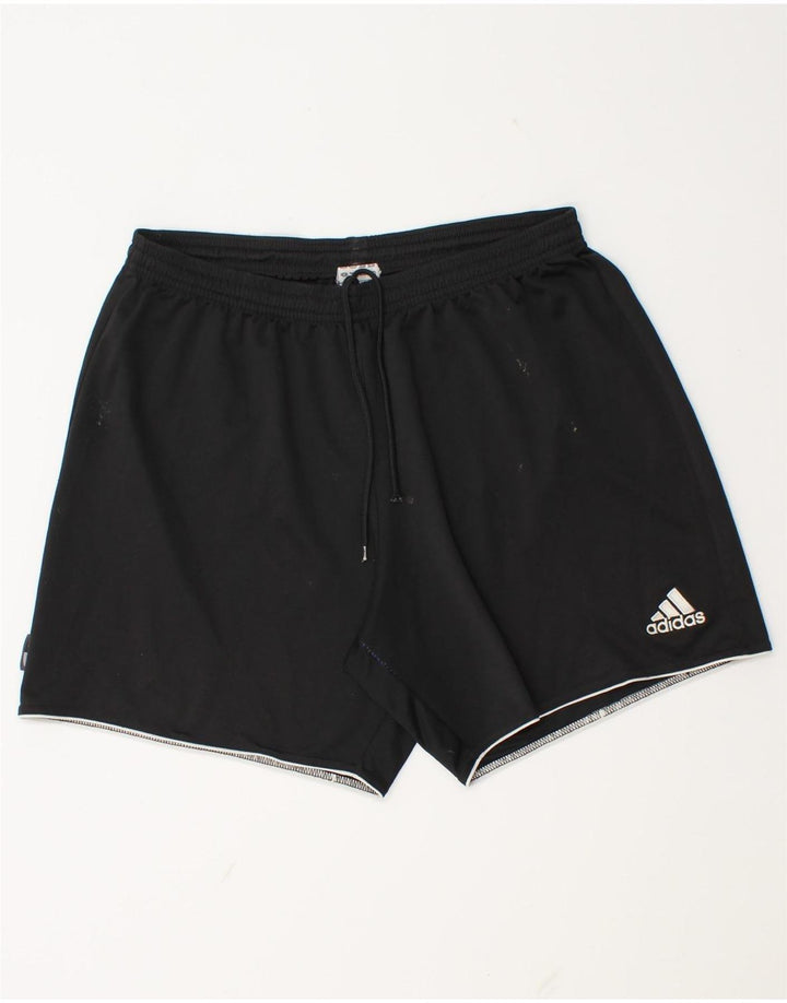 Shorts esportivos masculinos Adidas grande poliéster preto