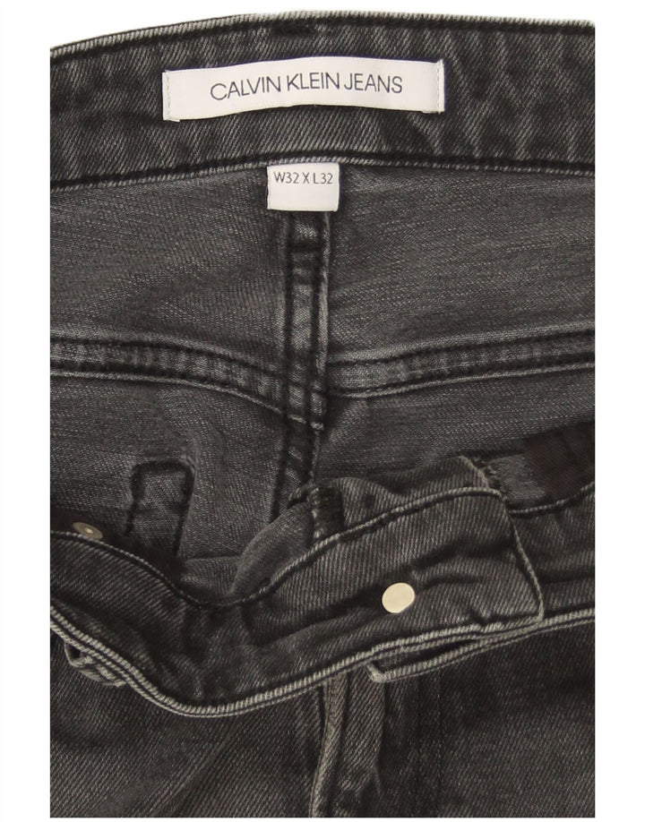 Calvin Klein Masculino Slim Jeans W32 L32 Cinza Algodão