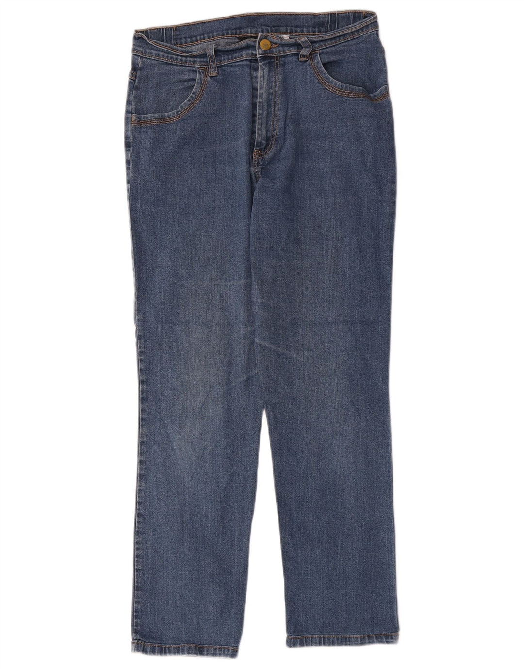 Jeans retos femininos Marks & Spencer Reino Unido 12 médio W30 L27 algodão azul