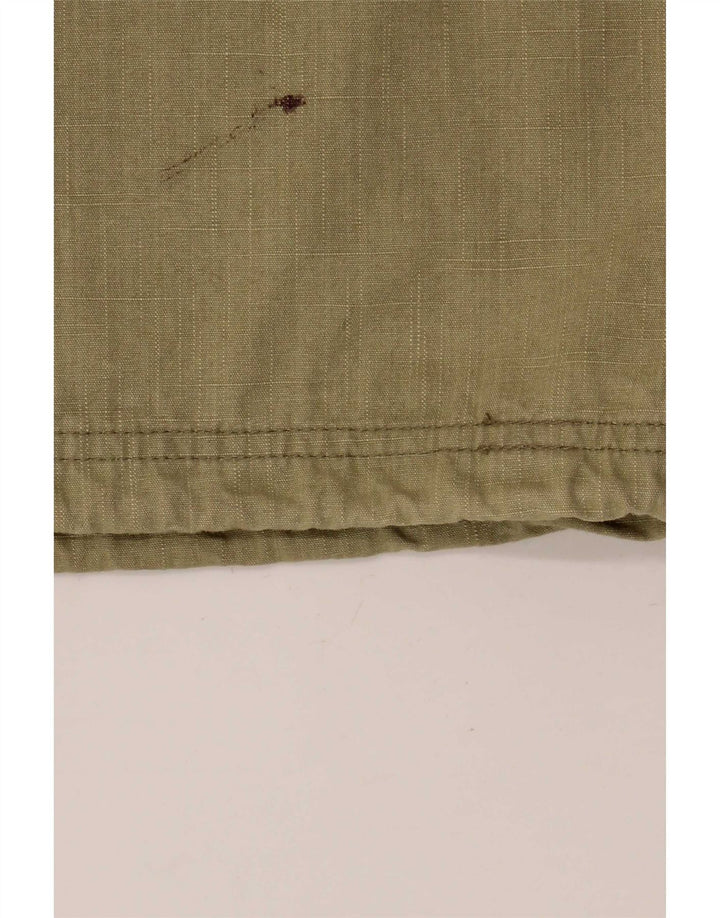 Jaqueta bomber com capuz masculina Weird Fish Reino Unido 40 algodão cáqui grande