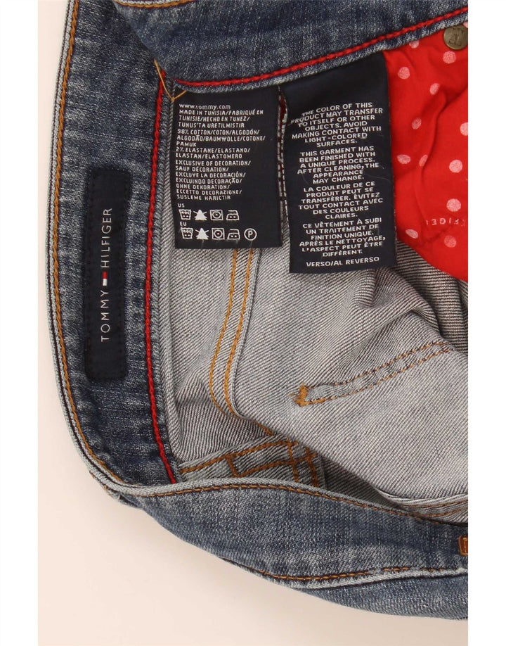Jeans retos femininos Tommy Hilfiger W28 L32 algodão azul