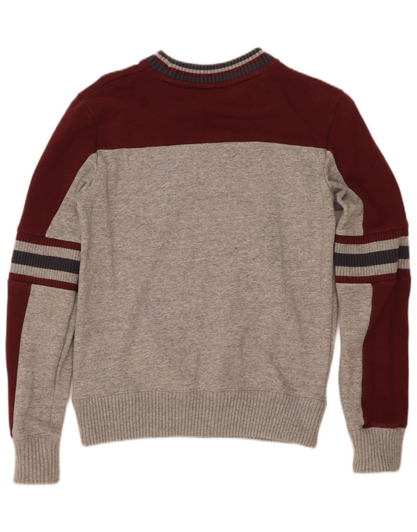 Campeão masculino gráfico moletom jumper XS cinza colorblock algodão