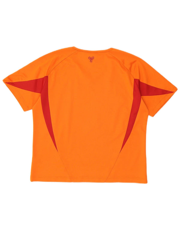 Camiseta feminina Jack Wolfskin UK 18 XL laranja colorblock poliéster