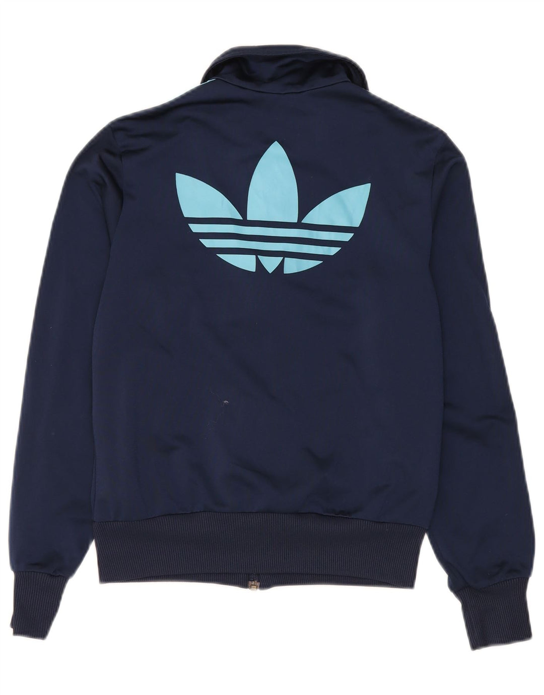 Adidas Womens Graphic Tracksuit Top Jacket EU 38 Médio Azul Marinho Poliéster