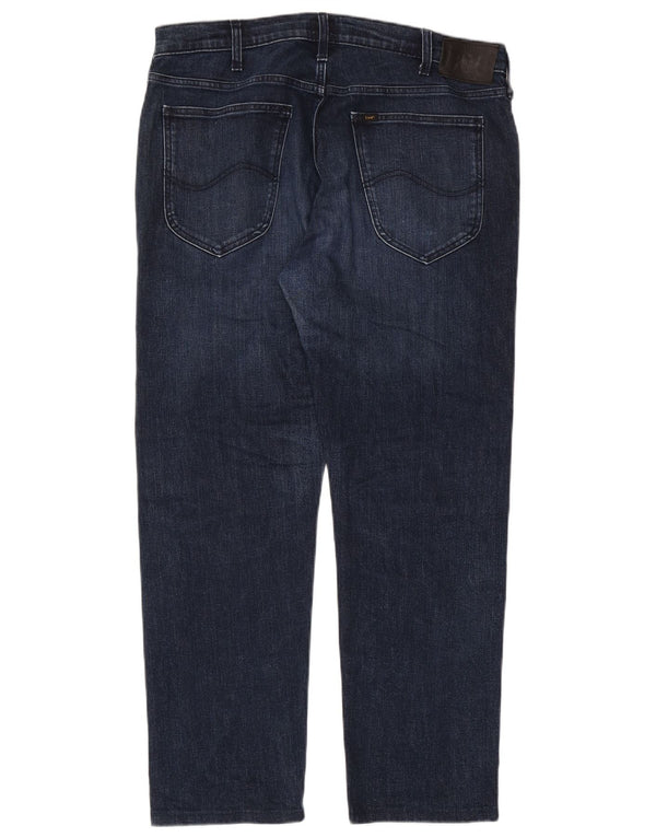 Lee Mens Straight Jeans W36 L32 Azul Algodão