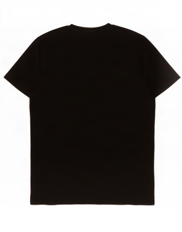 Camiseta gráfica masculina Jack & Jones grande algodão preto