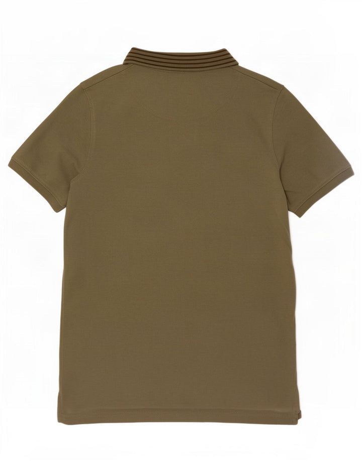 Camisa polo masculina Lyle & Scott 14-15 anos algodão cáqui