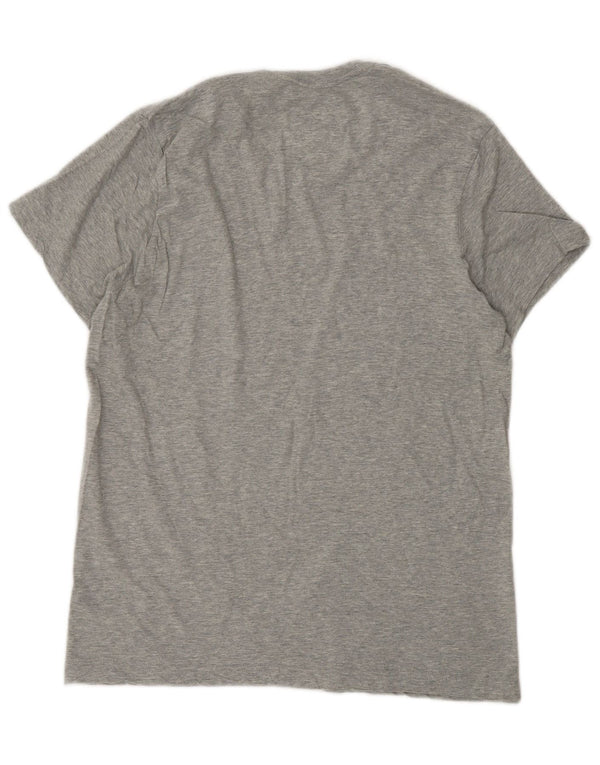 Polo Ralph Lauren Mens Classic Fit Camiseta Top Pequeno Algodão Cinza
