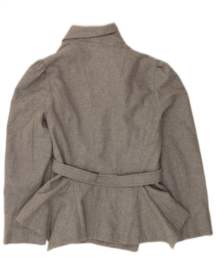 Jaqueta Blazer Feminina Topshop Reino Unido 10 Poliéster Cinza Pequeno