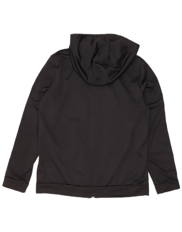 Suéter adidas feminino com capuz e zíper Reino Unido 16/18 grande preto poliéster esportivo