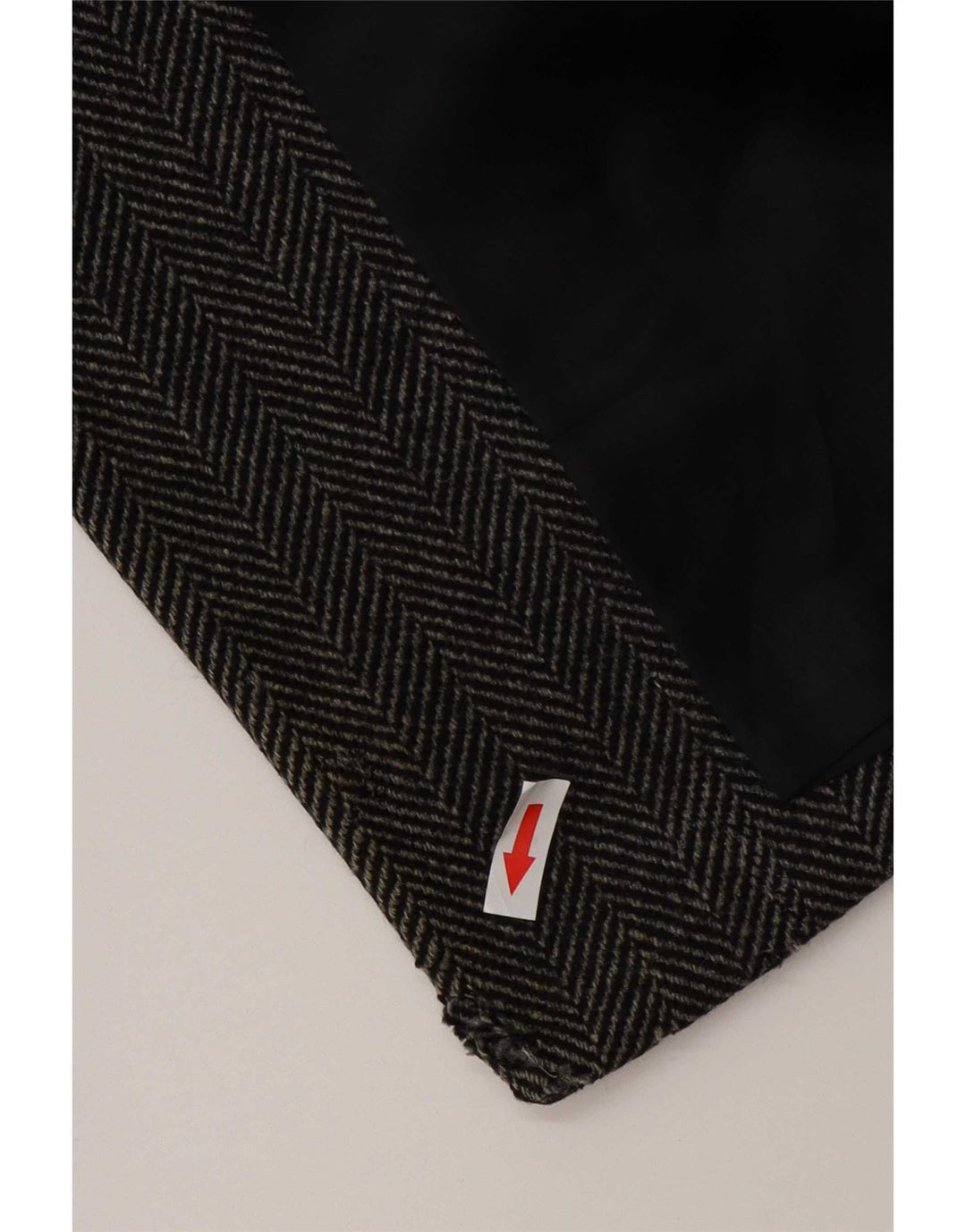 Sobretudo masculino Crombie UK 42 XL lã espinha de peixe cinza