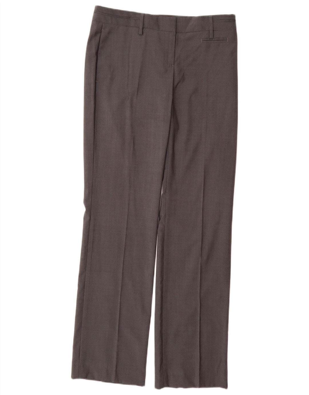 Calça feminina MASSIMO DUTTI de terno reto UE 38 pequena W28 L33 lã cinza