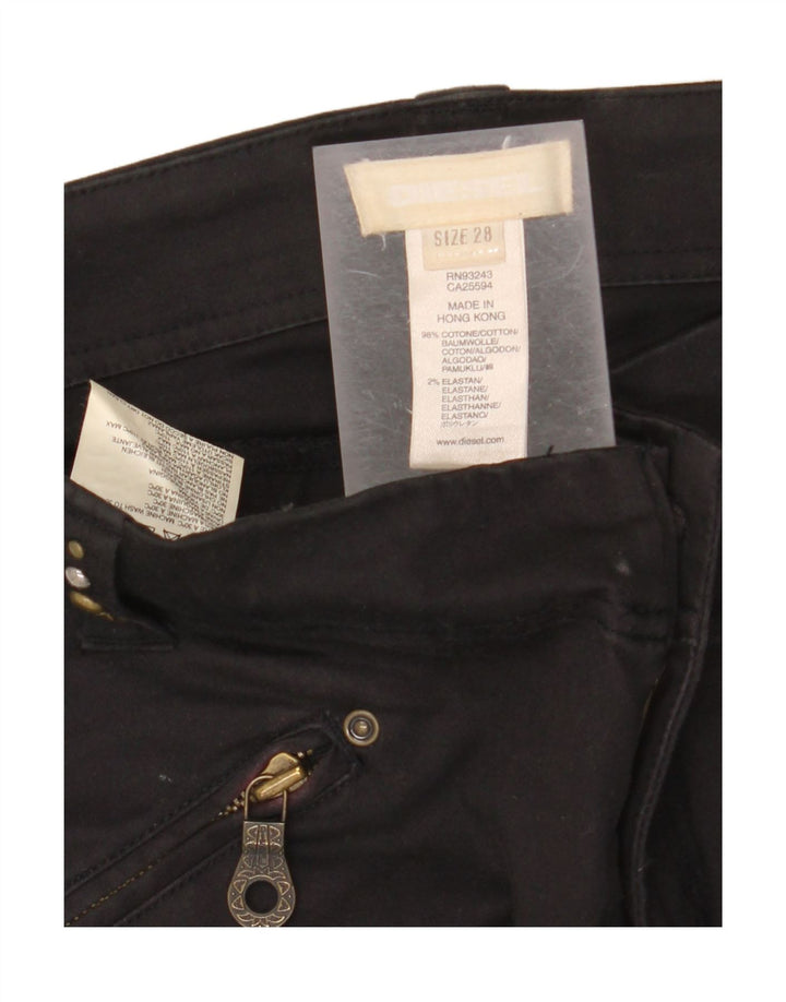 DIESEL Womens Straight Casual Trousers W28 L31 Black Cotton Vintage Diesel and Second-Hand Diesel from Messina Hembry 