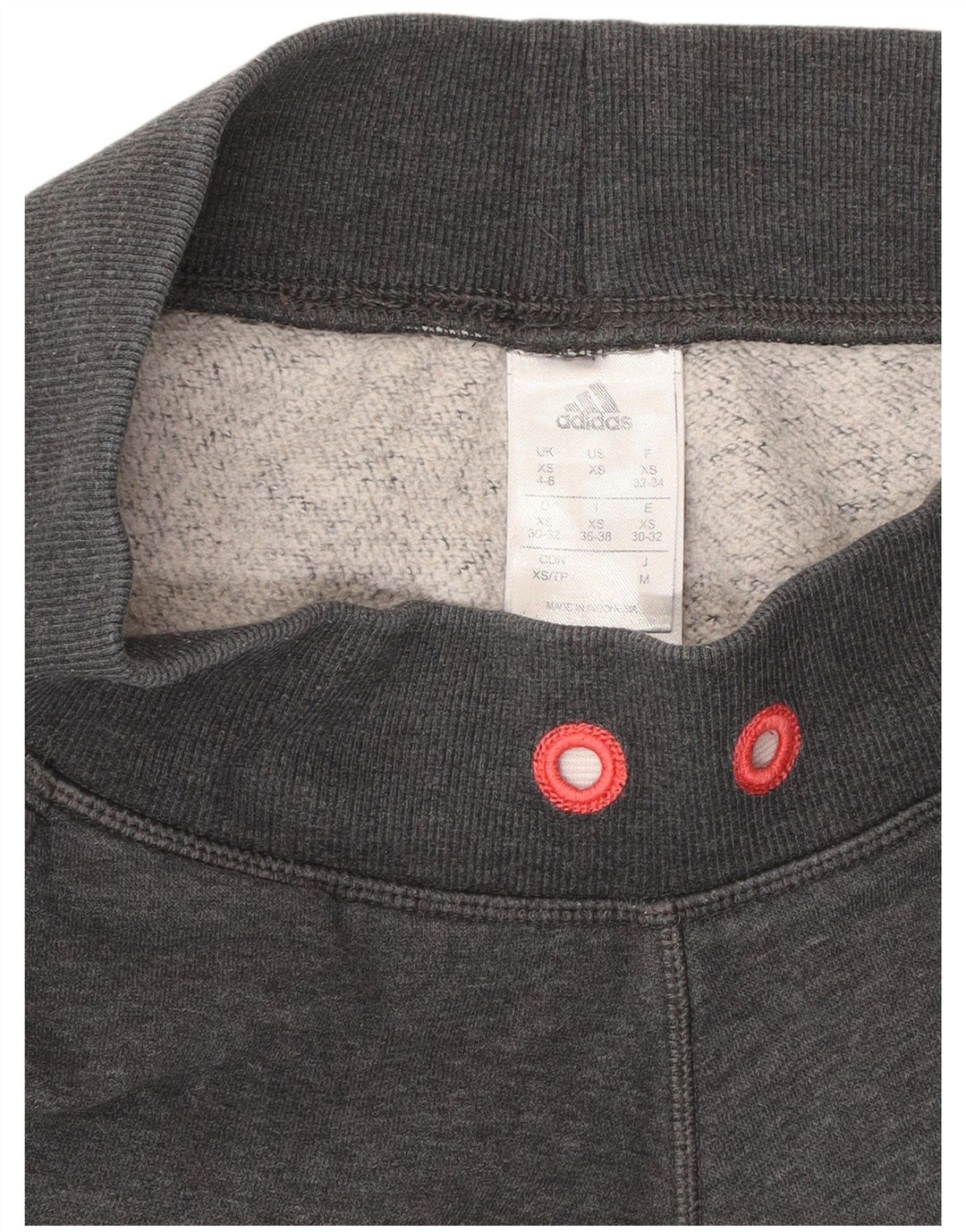 ADIDAS Womens Graphic Tracksuit Calças Joggers UK 4/6 XS Cinza Algodão