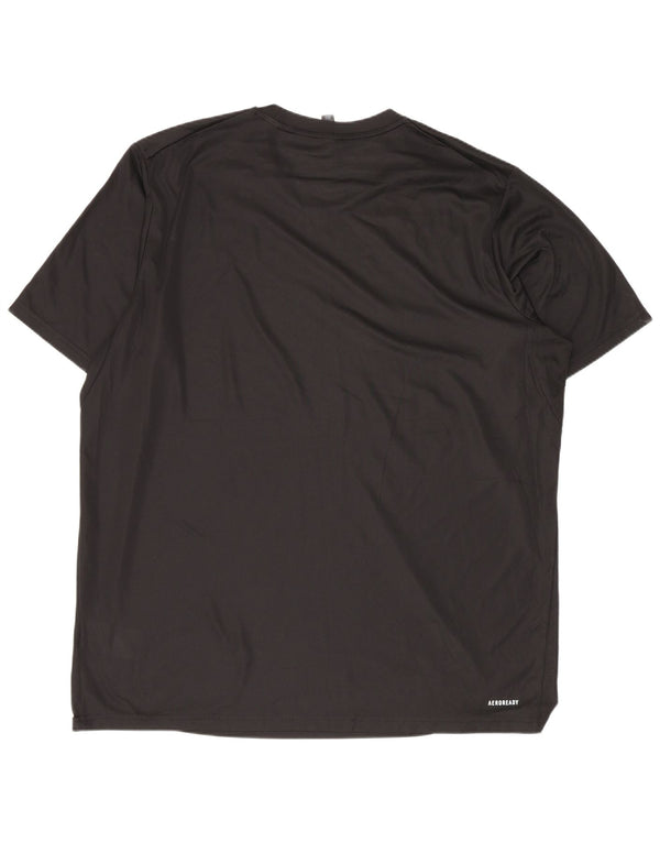 Adidas Mens Aeroready Camiseta Top XL Preto Poliéster