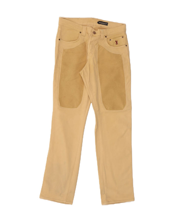 Calça casual reta masculina JECKERSON W33 L32 algodão bege