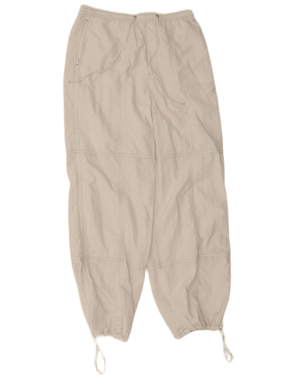 Calça jogger feminina Zara casual pequena W26 L28 poliamida branca