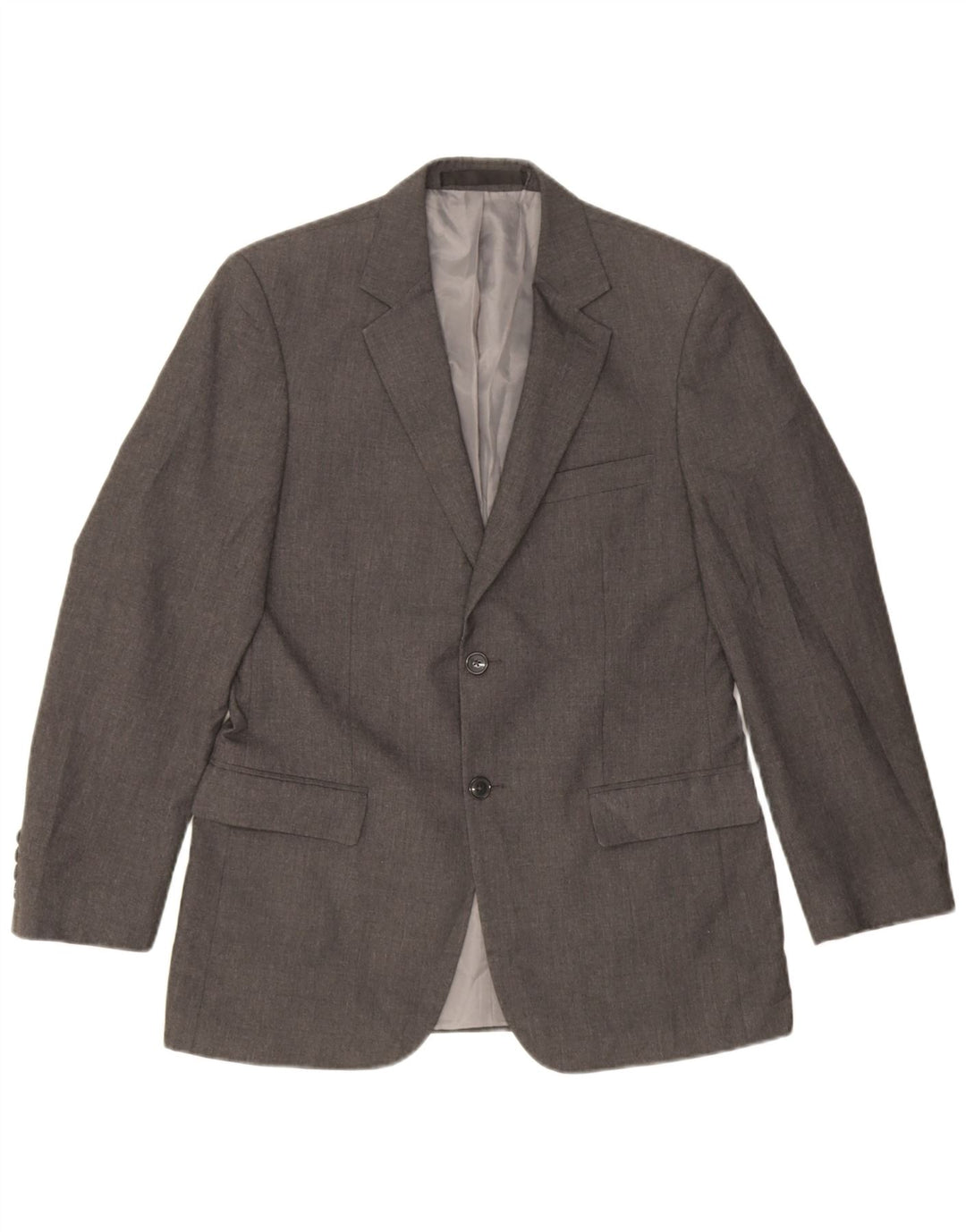 Jaqueta blazer masculina sob medida de 2 botões Marks & Spencer Reino Unido 38 cinza médio