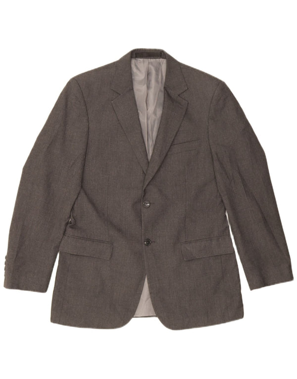 Jaqueta blazer masculina sob medida de 2 botões Marks & Spencer Reino Unido 38 cinza médio