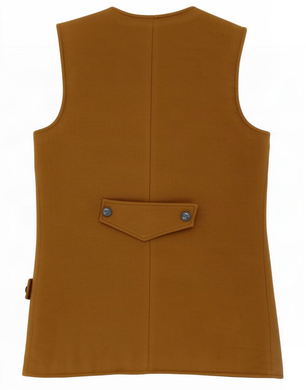 Colete feminino vintage UK 14 médio cáqui