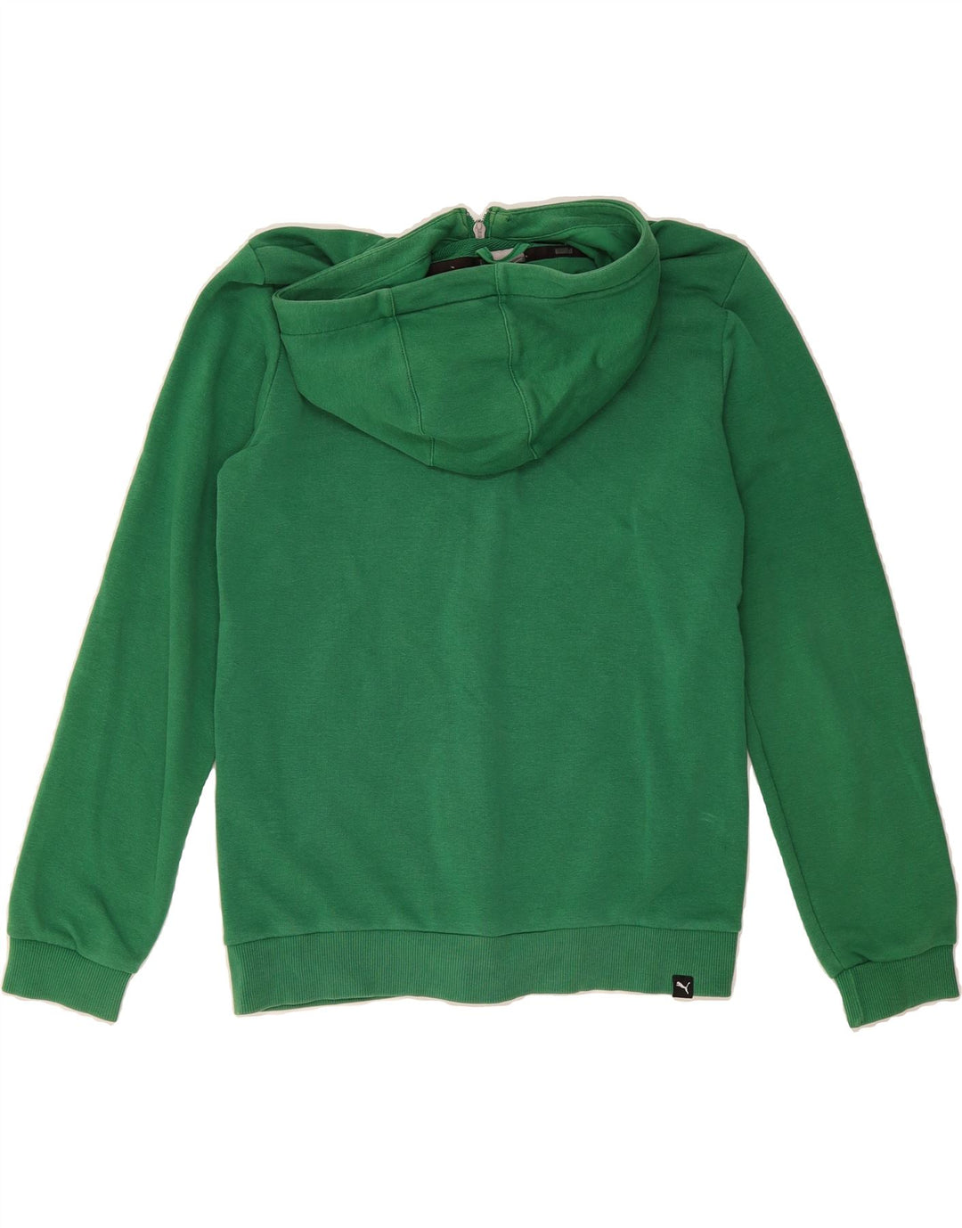 PUMA Girls Graphic Zip Hoodie Sweater 13-14 Years Green Vintage Puma and Second-Hand Puma from Messina Hembry 