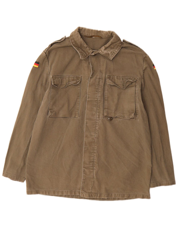 Jaqueta militar masculina vintage UK 40 grande cáqui