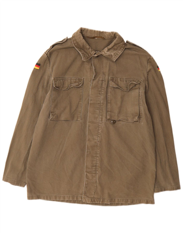 Jaqueta militar masculina vintage UK 40 grande cáqui