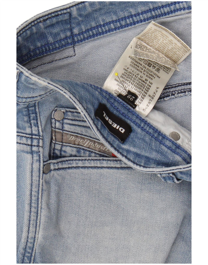 Shorts jeans feminino DIESEL W29 algodão azul médio