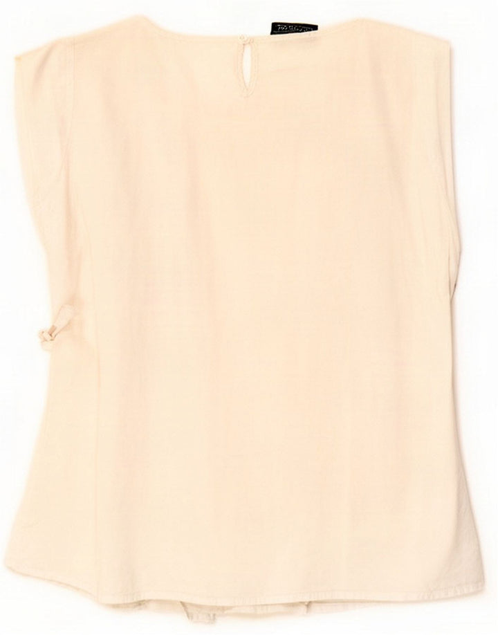 Max & Co. Blusa feminina sem mangas Top UK 12 Branco médio