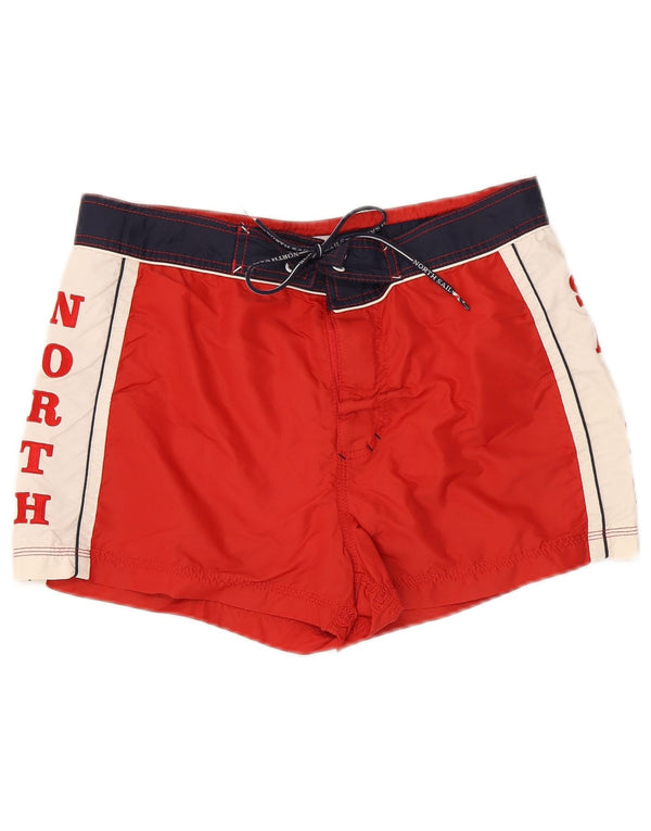Shorts de natação masculino North Sails gráfico pequeno vermelho colorblock poliamida