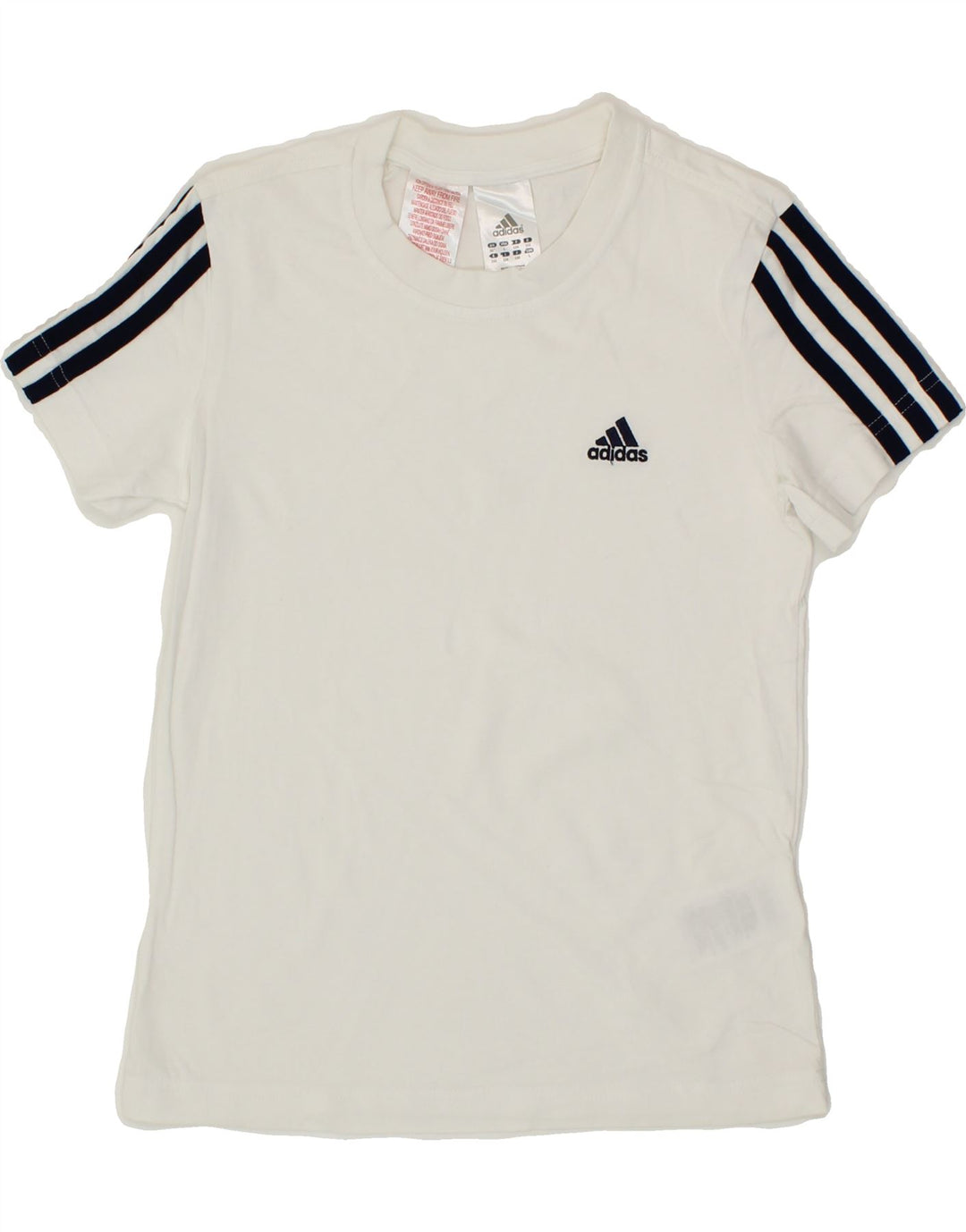 ADIDAS Girls T-Shirt Top 11-12 Years White Cotton Vintage Adidas and Second-Hand Adidas from Messina Hembry 