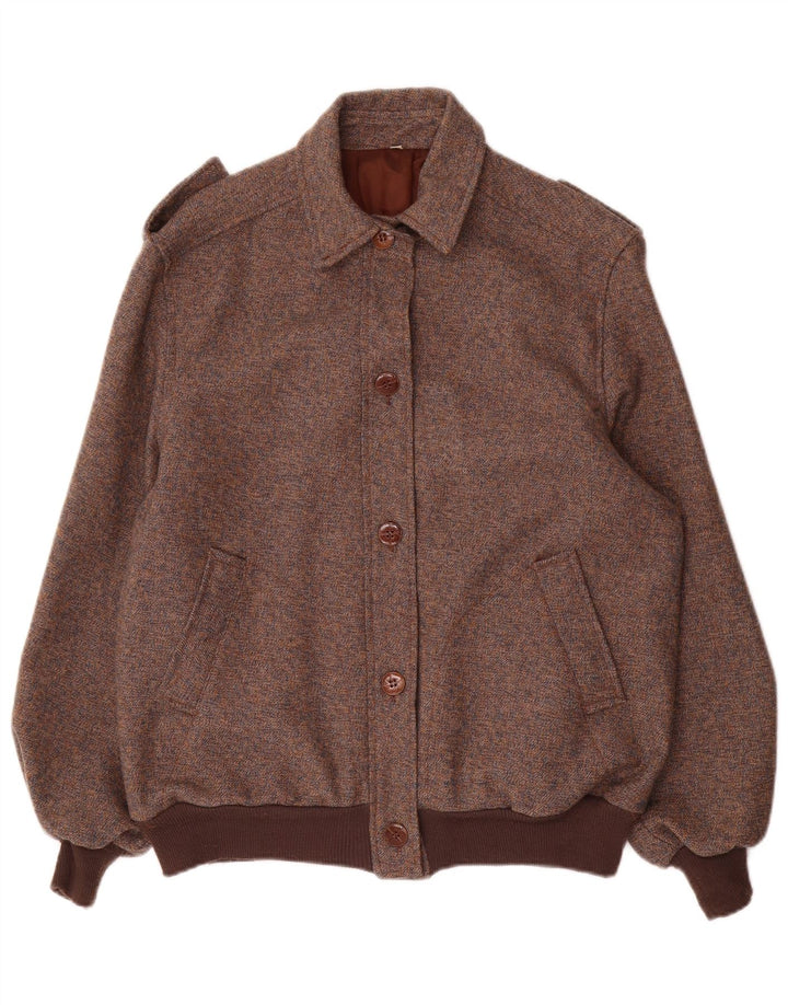 Jaqueta bomber militar feminina VINTAGE IT 42 marrom médio