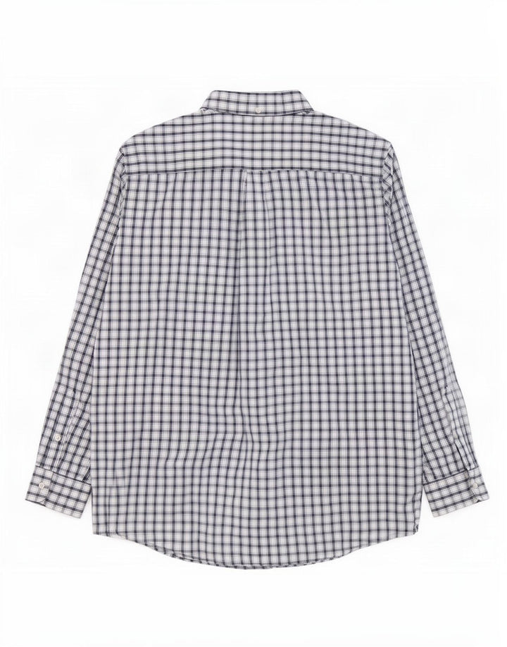 Camisa masculina Chaps XL azul marinho xadrez algodão